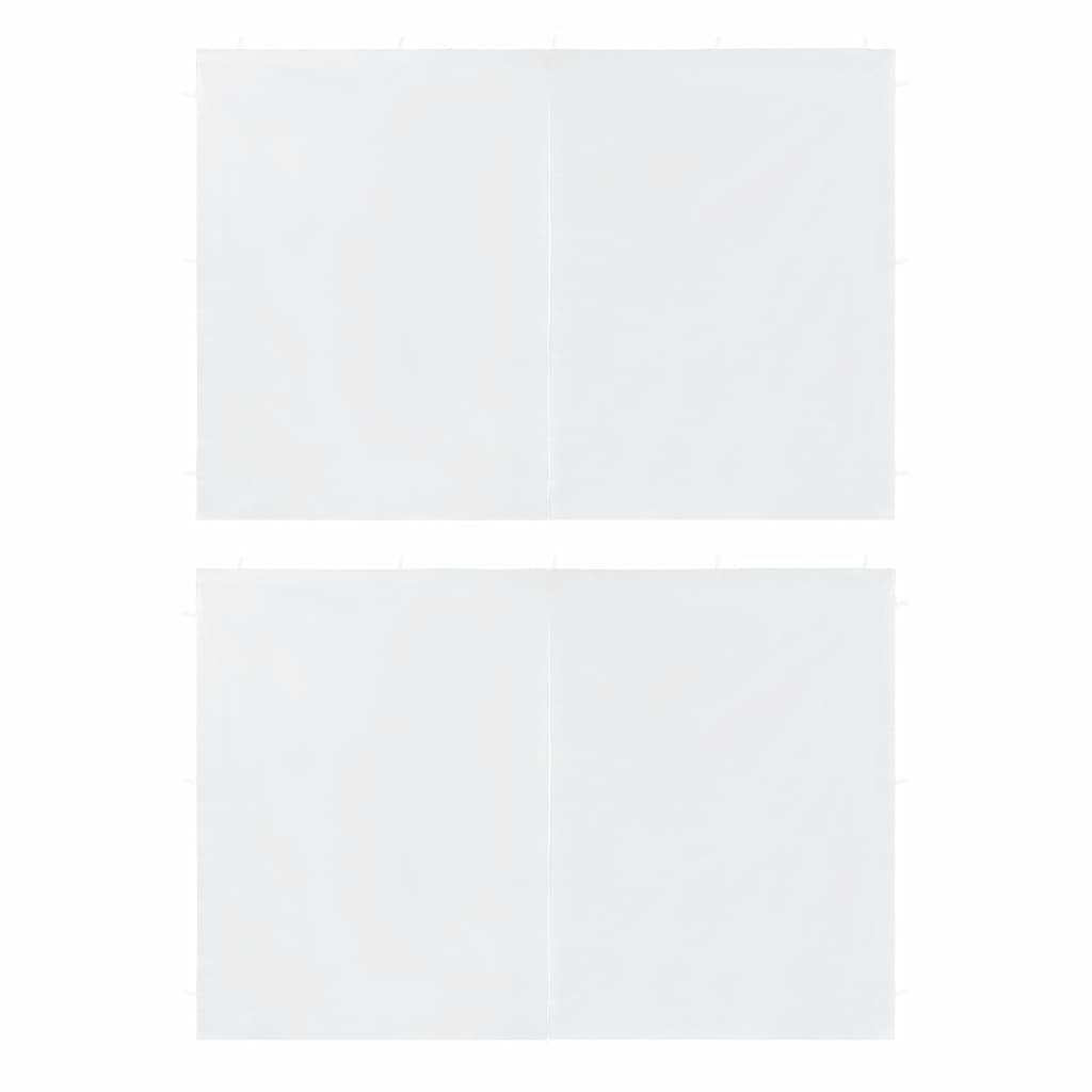 Perete lateral Cort de petrecere, cu fermoar, 2 buc, vidaXL, Polietilena, 300 x 195 cm, Alb