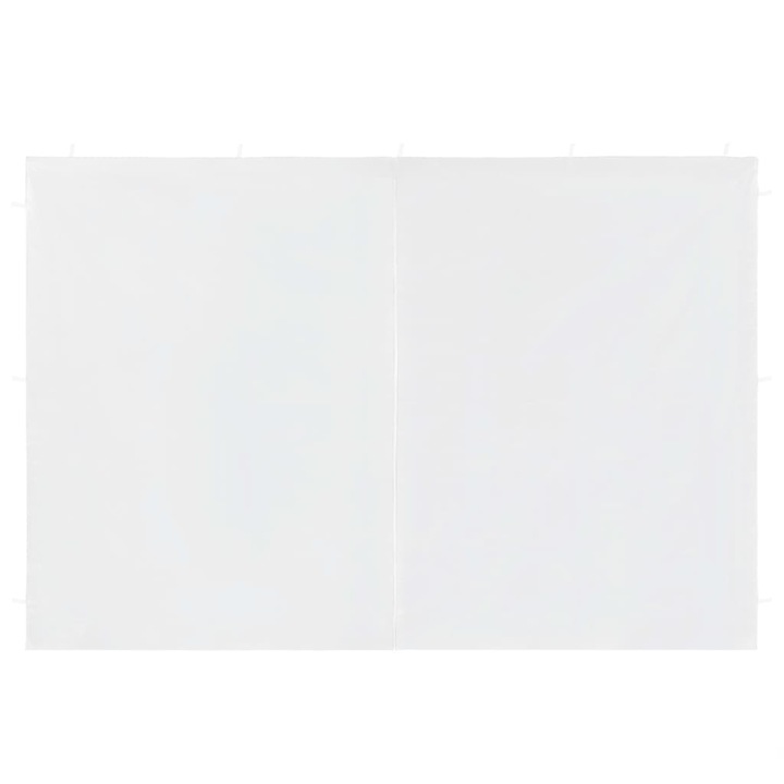 Perete lateral cort petrecere, 2 buc., alb, PE, cu fermoar, Pentru gradina/terasa/curte, impermeabil si Frumos, Greutate1,2 - 733734