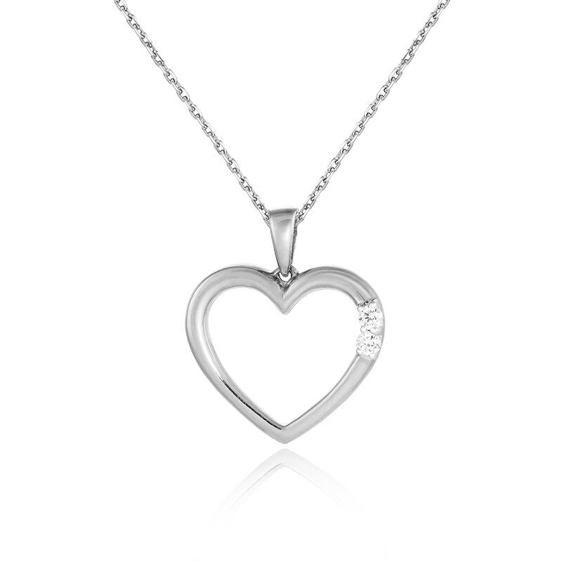 Pandantiv Inima cu Lant Blanco's Aur 18k Diamante, Ajustabil 40-45 PH4591C11-W