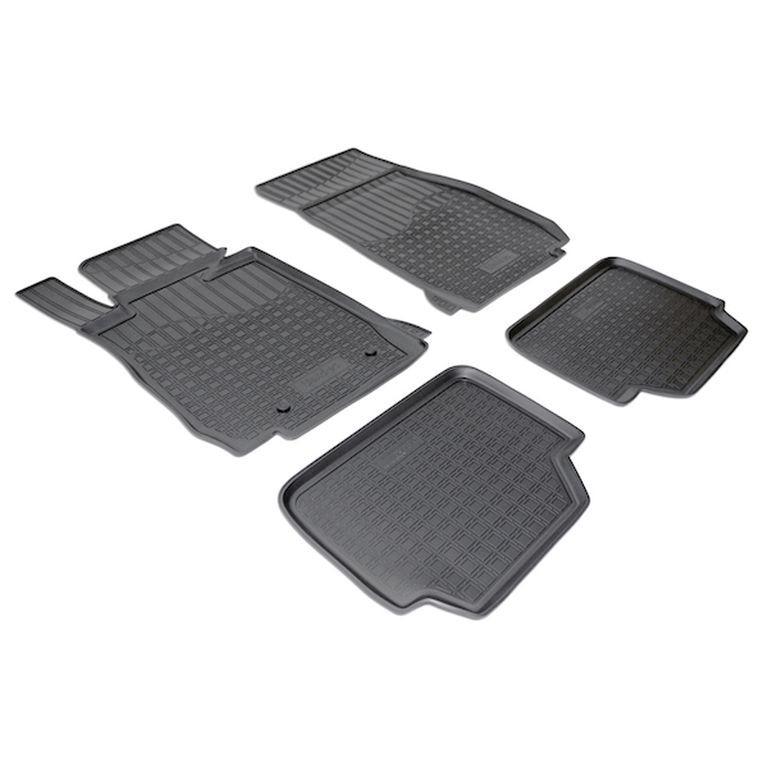 Set 4 presuri ART stil tavita din cauciuc antiaderent BMW Seria 1 F20/F21 dupa anul 2011,negru