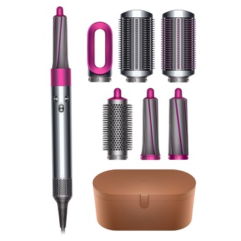 Multistyler Dyson HS01 Airwrap Complete , 1300 W, 3 trepte de viteza, 3 trepte de temperatura, Nickel/Fuchsia Multistyler Dyson HS01 Airwrap Complete , 1300 W, 3 trepte de viteza, 3 trepte de temperatura, Nickel/Fuchsia