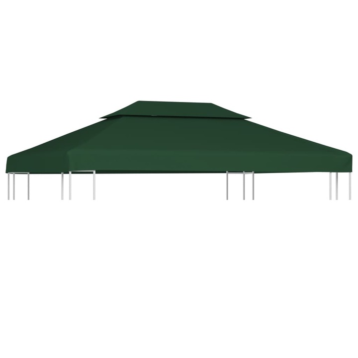 Покривало за шатра vidaXL, резервно, 310 г/м², зелено, 3х4 м