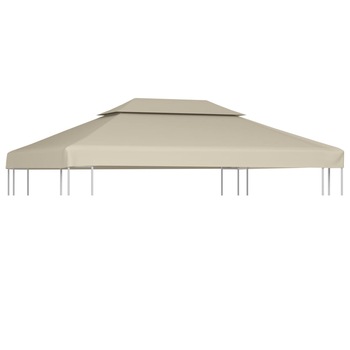 Copertina acoperis de rezerva pavilion gradina, vidaXL, Poliester, 3 x 4 m, Bej Copertina acoperis de rezerva pavilion gradina, vidaXL, Poliester, 3 x 4 m, Bej