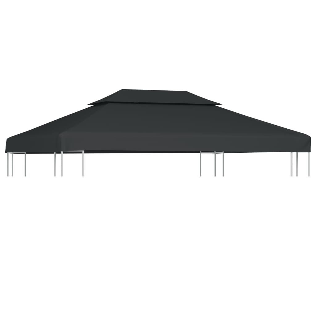 Copertina acoperis pavilion de petrecere, vidaXL, Poliester, 4 x 3 m, 310g/m2, Antracit