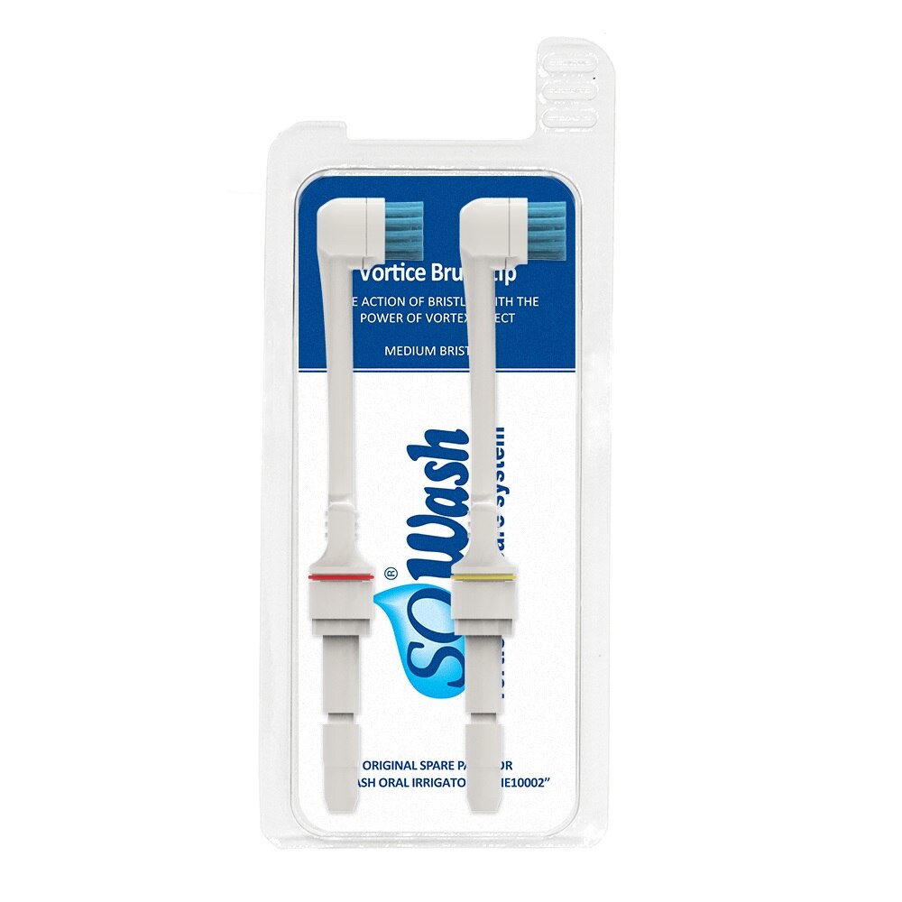 Set 2 Periute dinti Medii So Wash Vortice pentru dus bucal electric cu rezervor, efect curatare Vortice