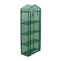 Sera cu 4 rafturi, vidaXL, PVC, 69 x 32 x 160 cm Verde