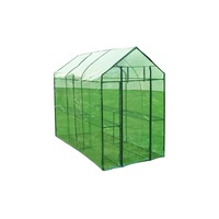 Sera cu cadru din otel, vidaXL, PVC, 120 x 240 x 190 cm Verde