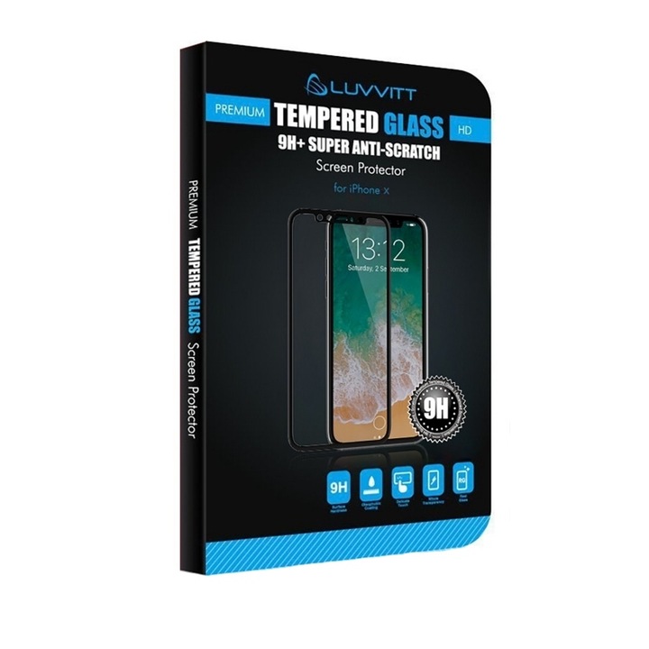 3D biztonságos üvegfólia Xiaomi Mi A3-hoz, Full Glue, fekete