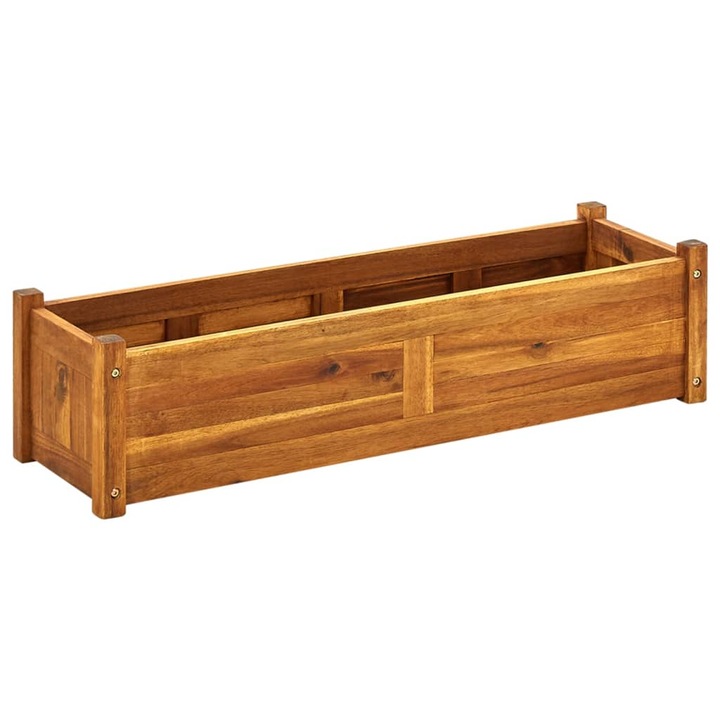 Strat inaltat de gradina vidaXL, 100x30x25 cm, lemn de acacia, 6.4 Kg