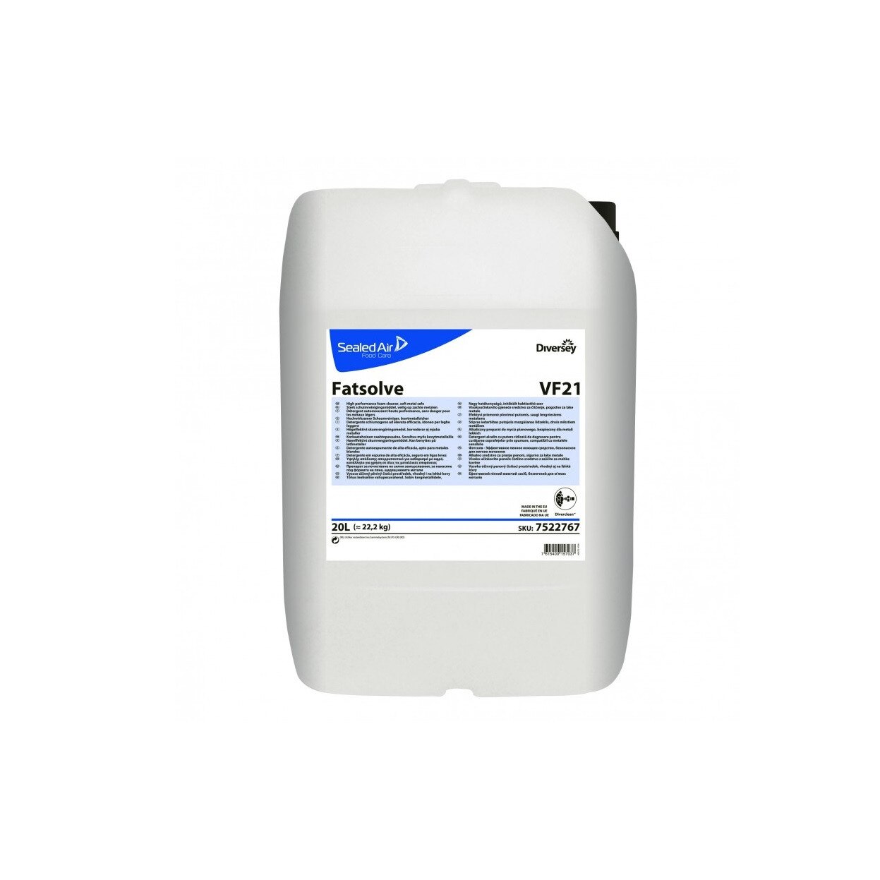 Detergent spumant cu putere mare de degresare, compatibil cu metale sensibile Fatsolve 20L