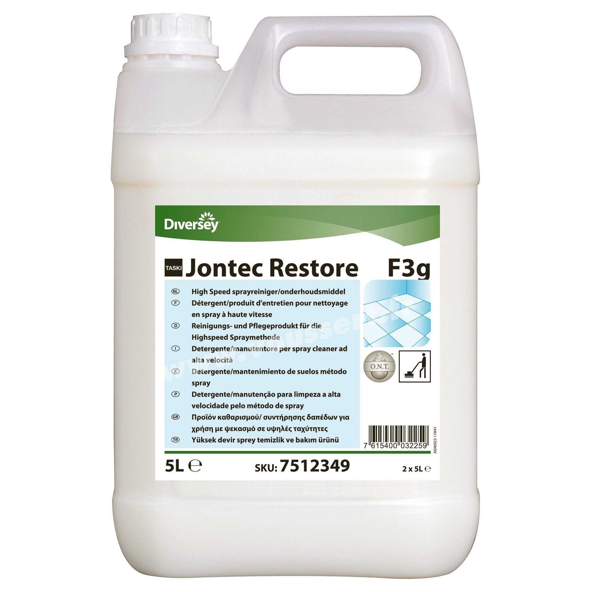Detergent de intretinere a pardoselilor cu monodiscul la viteze multiple Taski Jontec Restore 5L