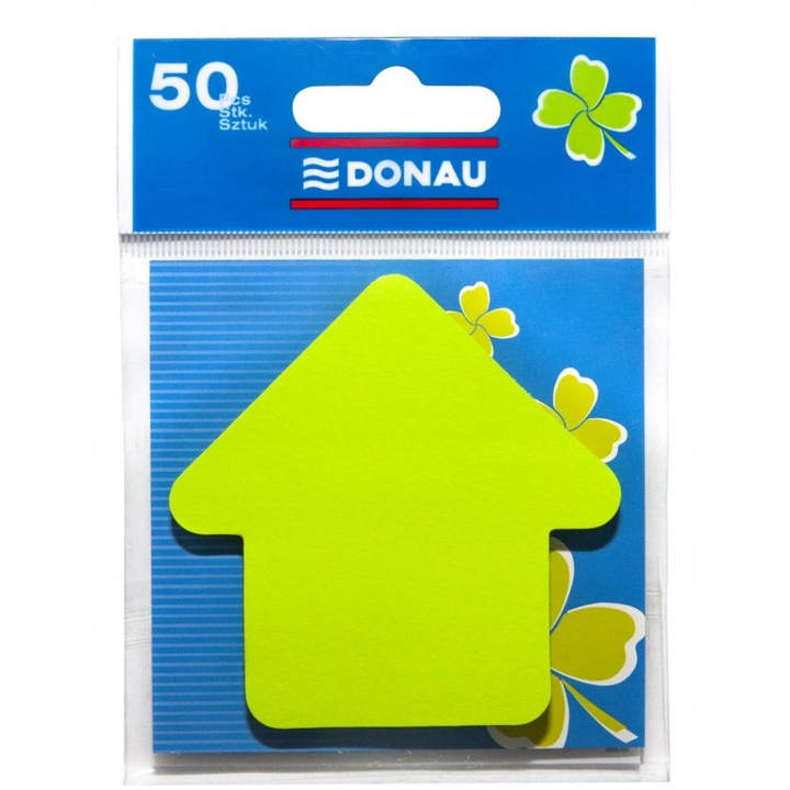 5 db nyíl alakú DONAU cetli készlet, 50 lap/készlet, 75 g/m², zöld színű