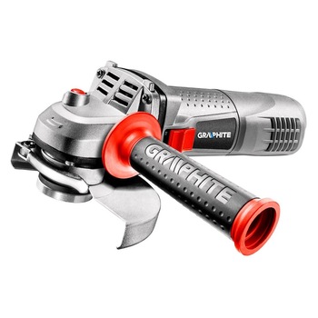 Polizor unghiular Graphite, 115 mm, 12000 rpm, 750 W, Gri/Rosu Polizor unghiular Graphite, 115 mm, 12000 rpm, 750 W, Gri/Rosu