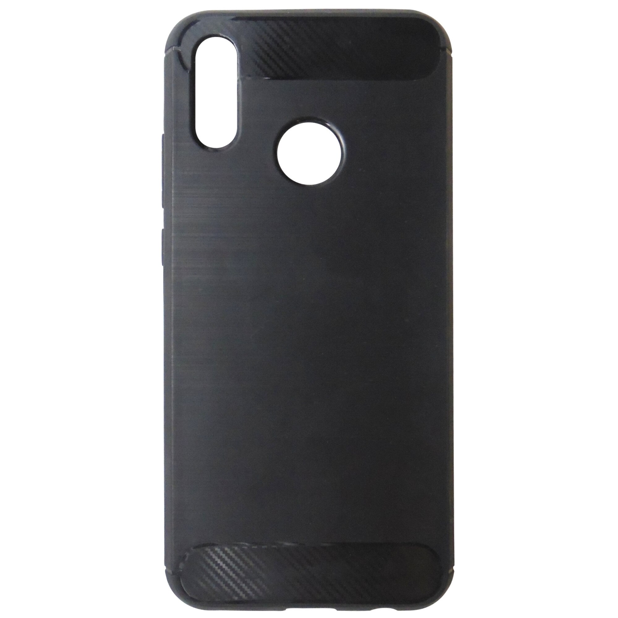 Husa Forcell Carbon silicon neagra pentru Huawei P Smart 2019