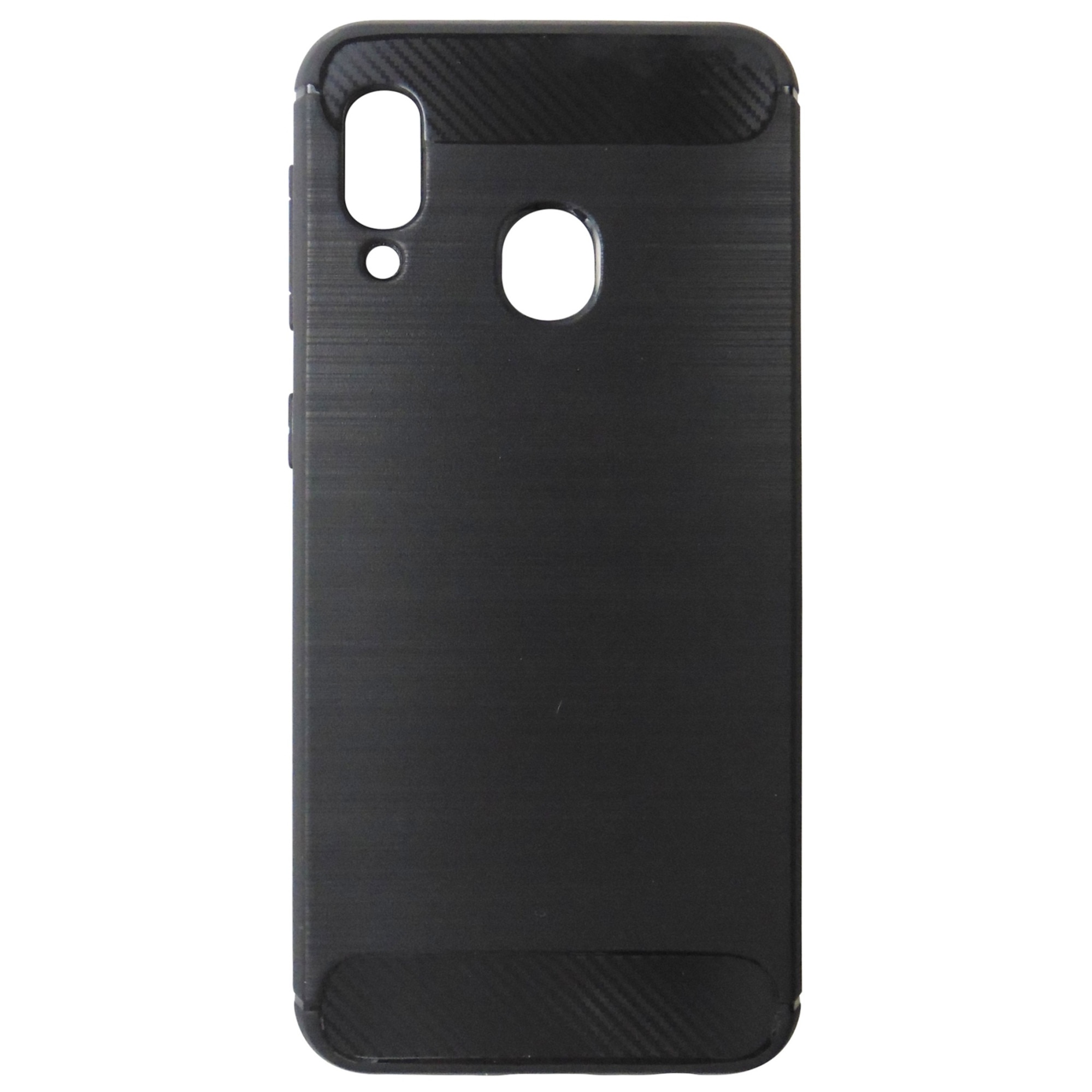 Husa Forcell Carbon silicon neagra pentru Samsung Galaxy A20e (SM-A202F)