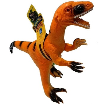 Velociraptor, dinozaur din plastic moale cu sunete specifice, 49 cm lungime, Jurassic World Velociraptor, dinozaur din plastic moale cu sunete specifice, 49 cm lungime, Jurassic World
