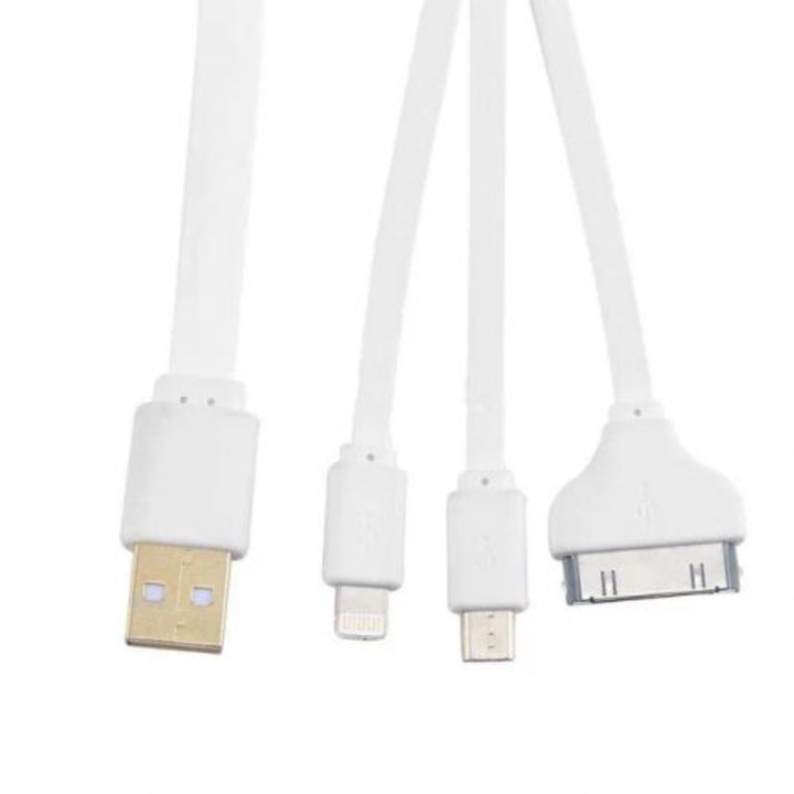 3in1 Fehér SafeCharge Kábel