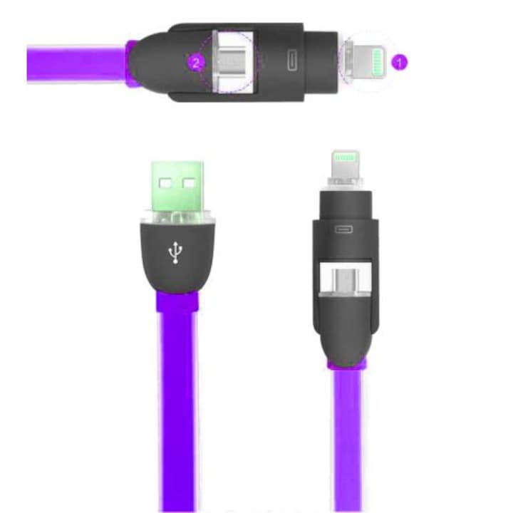2in1 Lila Jelly Kábel