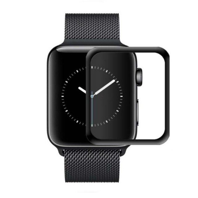 Folie protectie din sticla 9H pentru Apple Watch 42 mm, Black