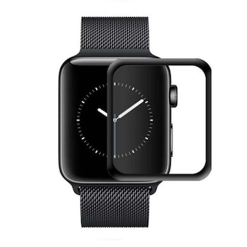 Folie protectie din sticla 9H pentru Apple Watch 42 mm, Black Folie protectie din sticla 9H pentru Apple Watch 42 mm, Black