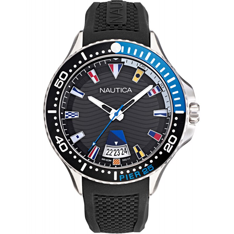 Set ceas barbatesc si curea Nautica NAPP25F11 Quartz Argintiu