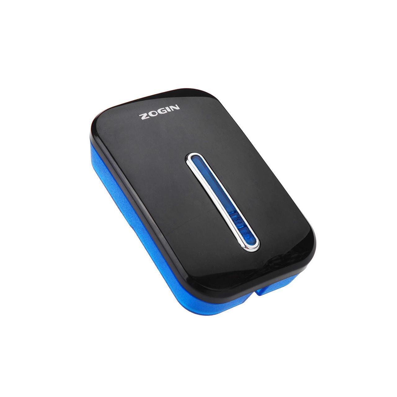 Sonerie wireless, distanta 100m, 36 melodii, afisaj digital, alimentare priza, 2 receptoare, Negru/Albastru