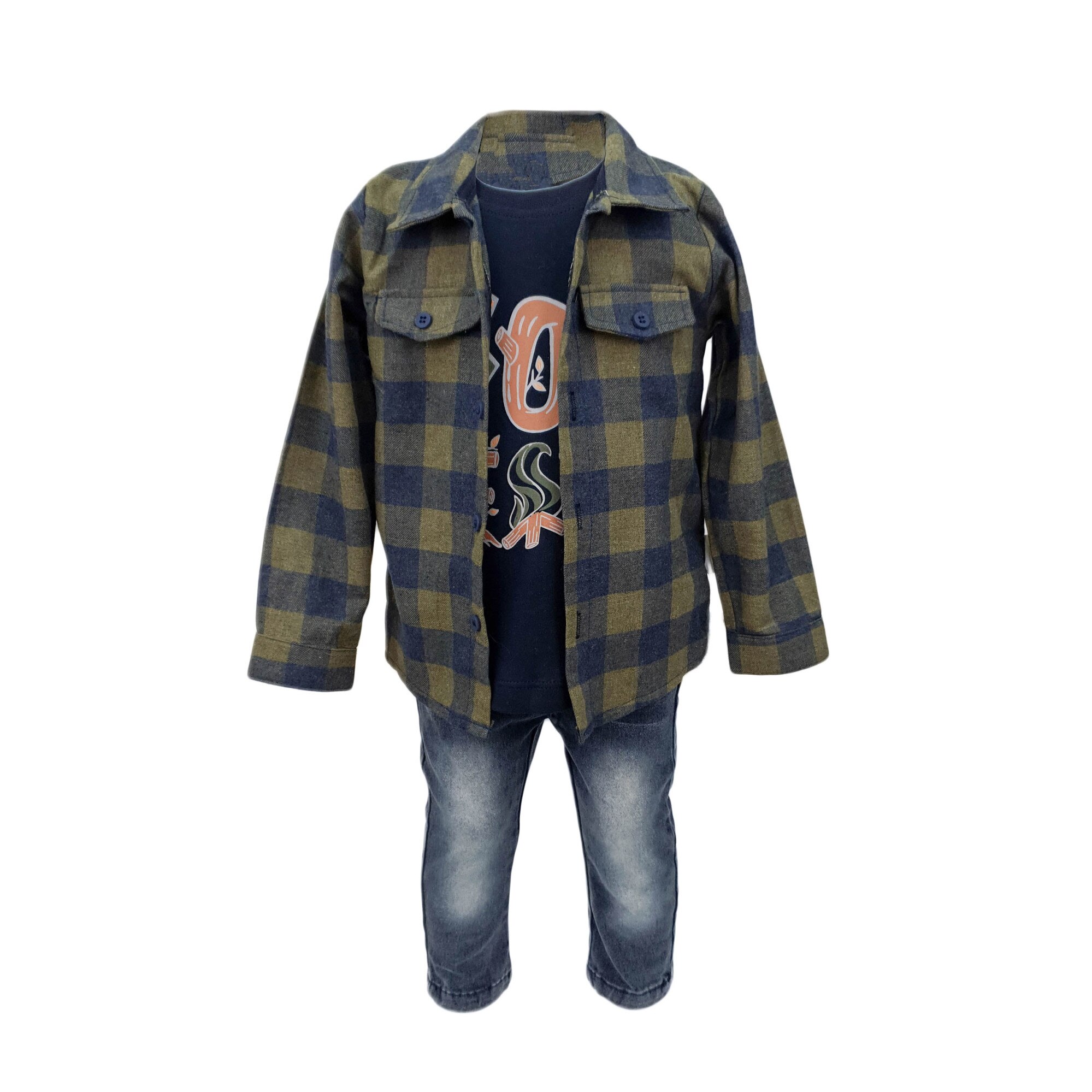 Compleu model Path Camp verde-bleumain