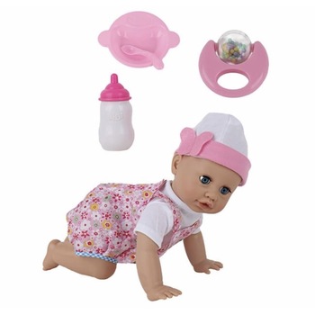 Papusa care merge de-a busilea si in spate care are burta plina, bea apa, se gadila si rade + sunete, pentru fete, ATS, 34x18x30 cm Papusa care merge de-a busilea si in spate care are burta plina, bea apa, se gadila si rade + sunete, pentru fete, ATS, 34x18x30 cm