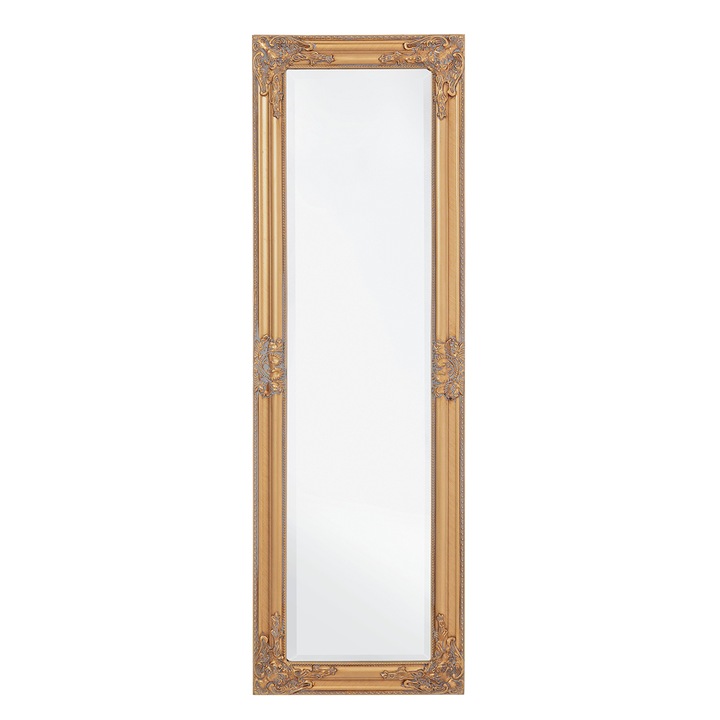Dekoratív fali tükör antik arany kerettel Miro 42 cm X 133 H