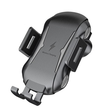 Suport telefon auto cu incarcare wireless la 10w cu prindere pe clema Suport telefon auto cu incarcare wireless la 10w cu prindere pe clema