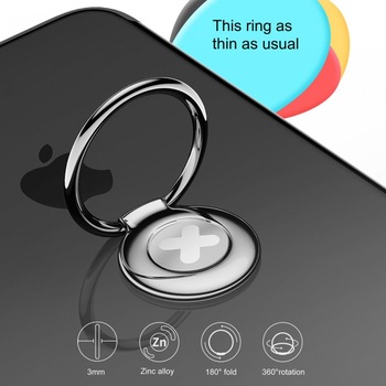 Suport telefon Inel Baseus, Symbol Ring, Negru Suport telefon Inel Baseus, Symbol Ring, Negru