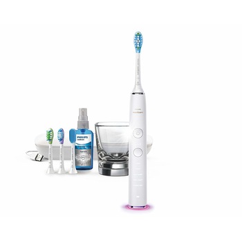 Periuta de dinti electrica Philips Sonicare 9500 DiamondClean Smart, 3D Map, Bluetooth, Smart Sensors Built-in, 5 programe, 4 capete, trusa calatorie USB, pahar suport/reincarcare, alb Periuta de dinti electrica Philips Sonicare 9500 DiamondClean Smart, 3D Map, Bluetooth, Smart Sensors Built-in, 5 programe, 4 capete, trusa calatorie USB, pahar suport/reincarcare, alb