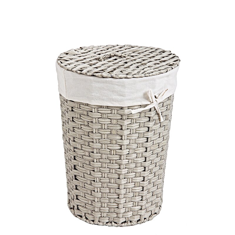 Cos rufe din rattan gri Sissi Ø39.5 cm x 50h