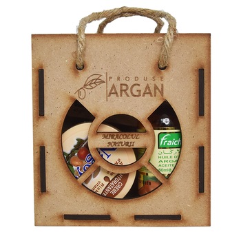 Set Cadou Rustic Argan cutie lemn, Ulei de argan fraicheur 60 ml + Crema argan Nagoya 100 ml + Sapun cu ulei de argan Argana 40 gr Set Cadou Rustic Argan cutie lemn, Ulei de argan fraicheur 60 ml + Crema argan Nagoya 100 ml + Sapun cu ulei de argan Argana 40 gr