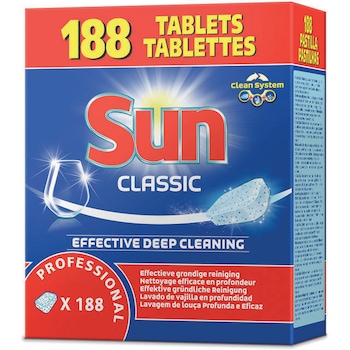 Tablete pentru Masina de spalat vase Professional Sun Clasic 3 in 1, 188 Tabs Tablete pentru Masina de spalat vase Professional Sun Clasic 3 in 1, 188 Tabs