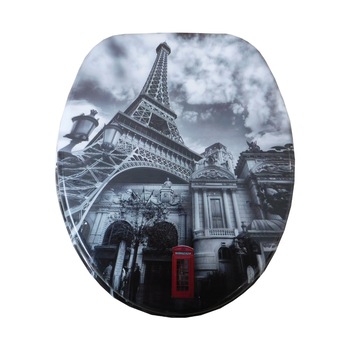 Capac WC, MDF, Imprimat Print, 3 Fete PARIS Capac WC, MDF, Imprimat Print, 3 Fete PARIS