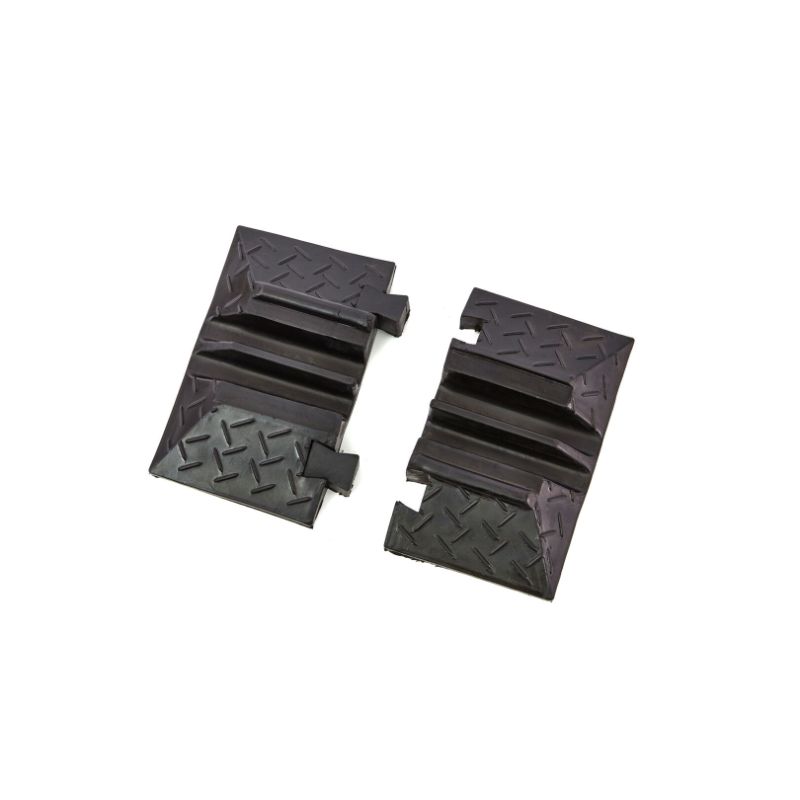 Set capete pentru limitator de viteza, prag cu trecere pentru cablu, 2 piese