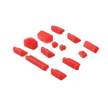 Set 13 protectie silicon anti praf si lichide pentru Laptop, LRTM, rosu Set 13 protectie silicon anti praf si lichide pentru Laptop, LRTM, rosu