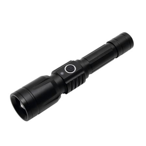 Lanterna cu LED Home , 250 Lumeni , Functie zoom, Incarcare cu MicroUSB , Corp metalic, Corp Rezistent , Acumulator , Negru