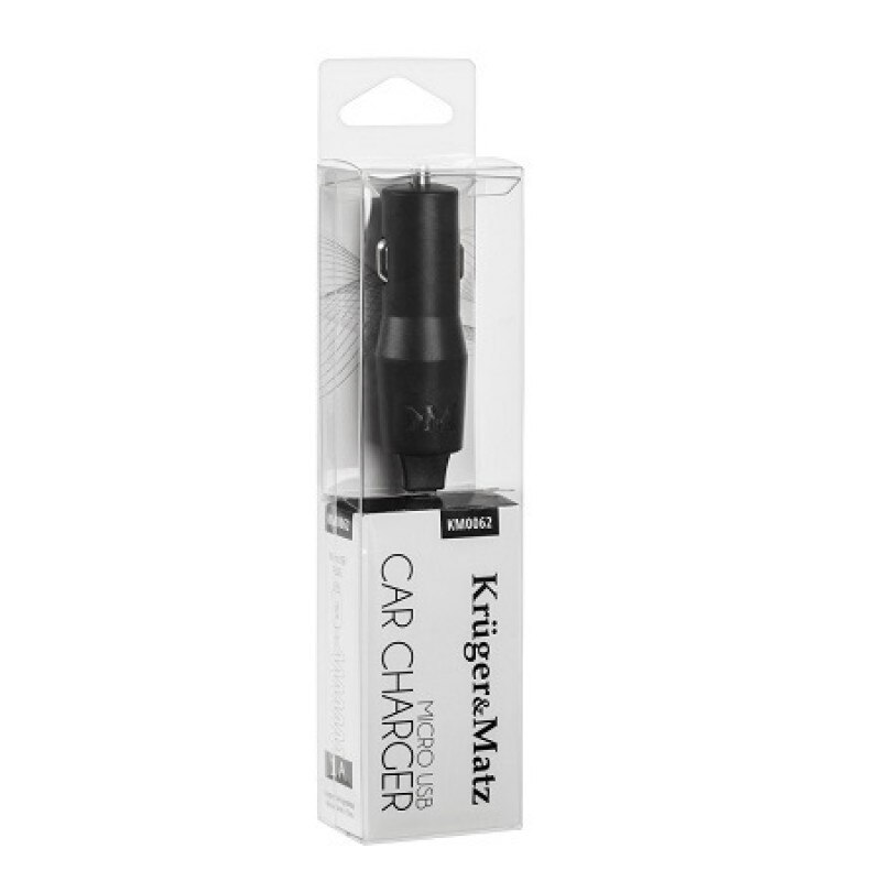 Alimentator auto microUSB, 1000 mA, 5V, Negru