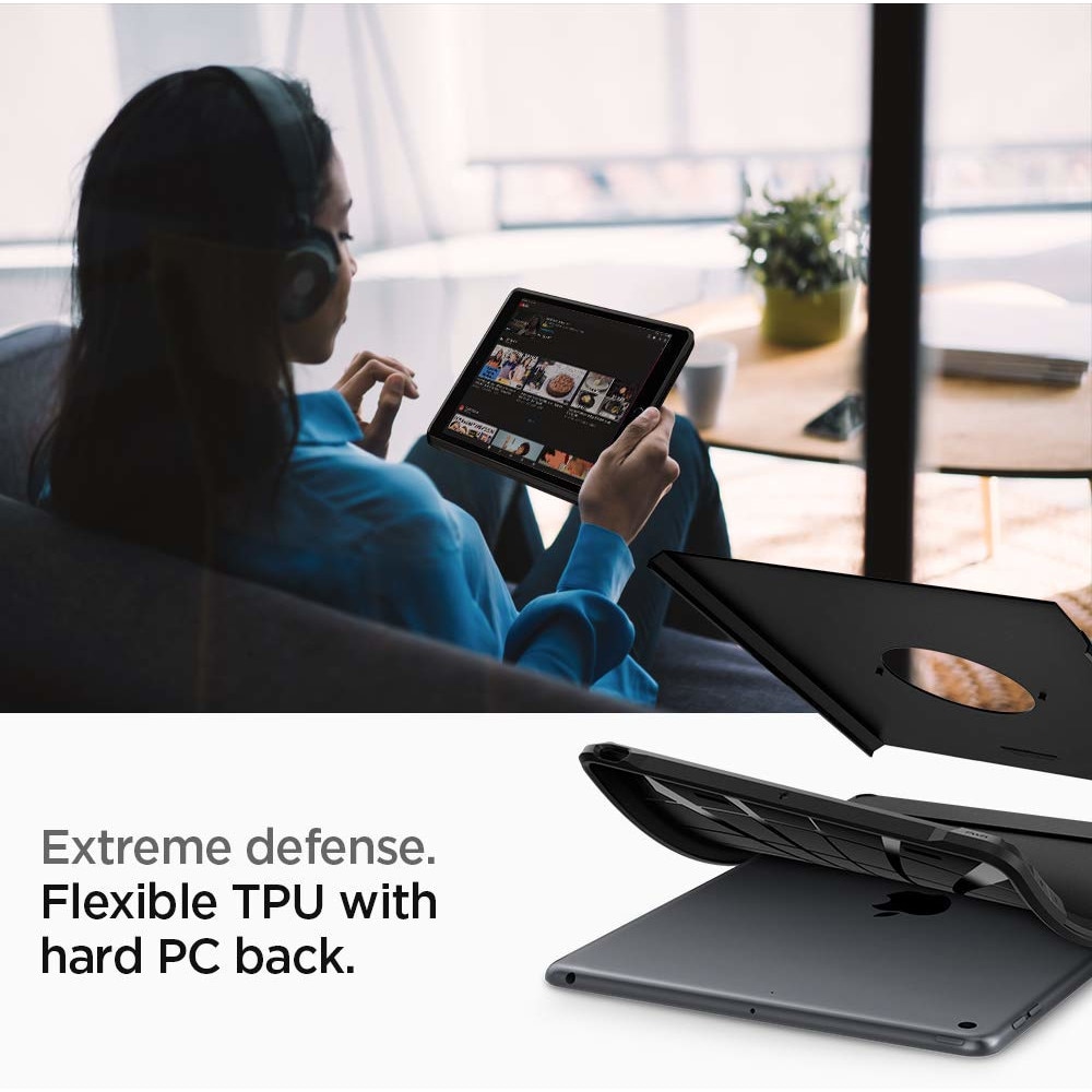 Carcasa Spigen Tough Armor compatibila cu iPad 10.2 inch (2019/2020/2021) Black