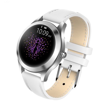 Ceas pentru femei Smartwatch KW10 Kingwear rezistent la apa IP68, 64KB Ram + 512KB ROM, 1.04 inch TFT cu touch screen, rezolutie 240 * 198 pixeli, argint alb Ceas pentru femei Smartwatch KW10 Kingwear rezistent la apa IP68, 64KB Ram + 512KB ROM, 1.04 inch TFT cu touch screen, rezolutie 240 * 198 pixeli, argint alb