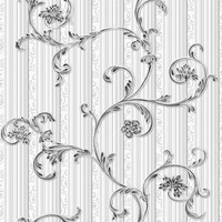 tapet fox wallcoverings 7710 emily semilavabil acrilic model flori clasic si dungi gri-negru imagen 45_0_
0