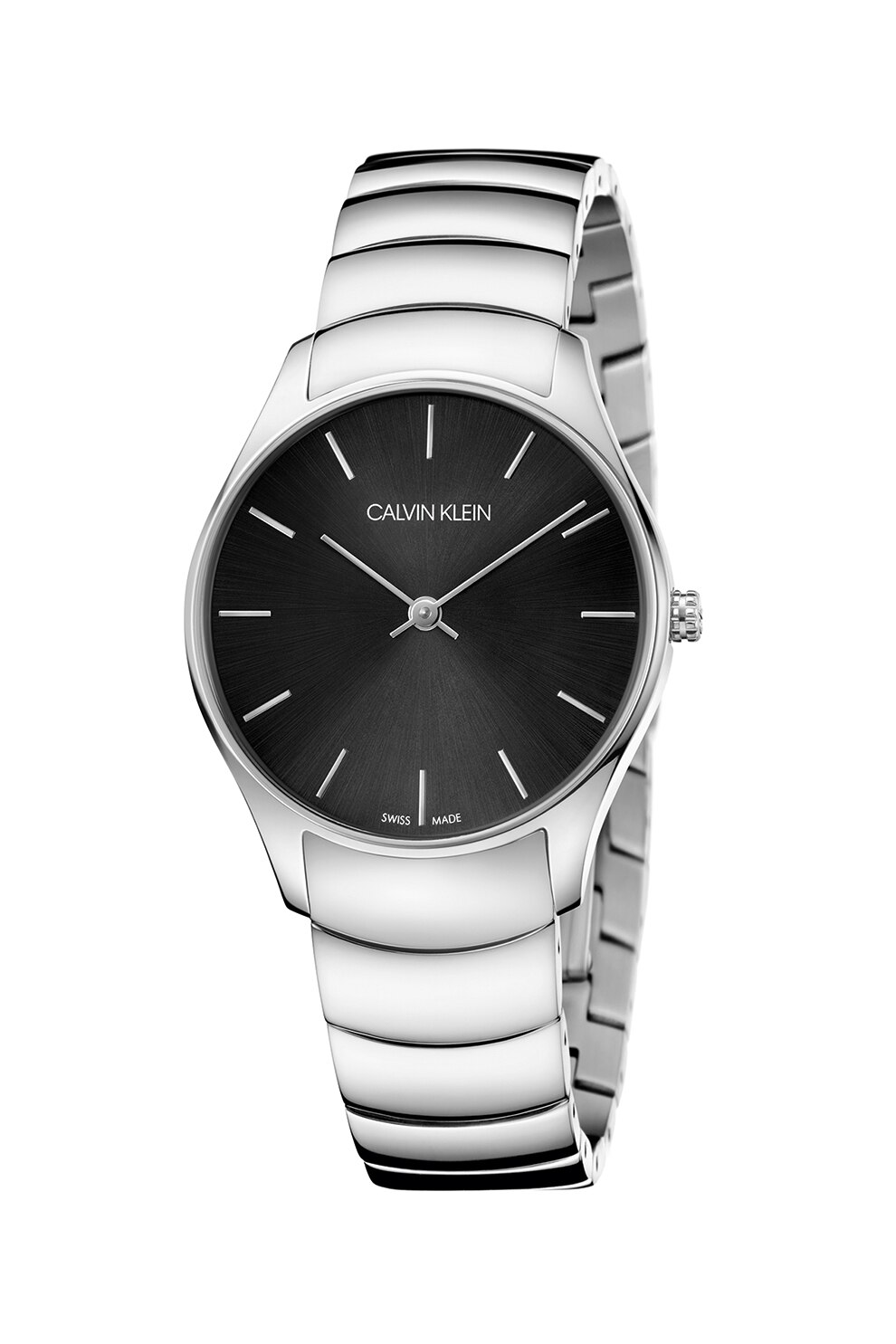 Calvin Klein, Ceas unisex cu bratara din otel inoxidabil, Argintiu