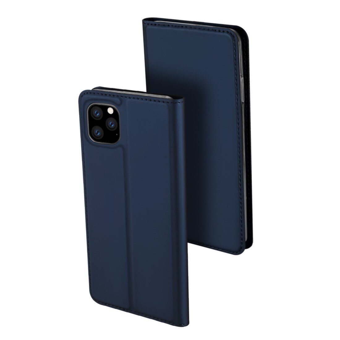 Husa originala Dux Ducis, iPhone 11 Pro, albastra piele si tpu functie suport si sloturi, eleganta