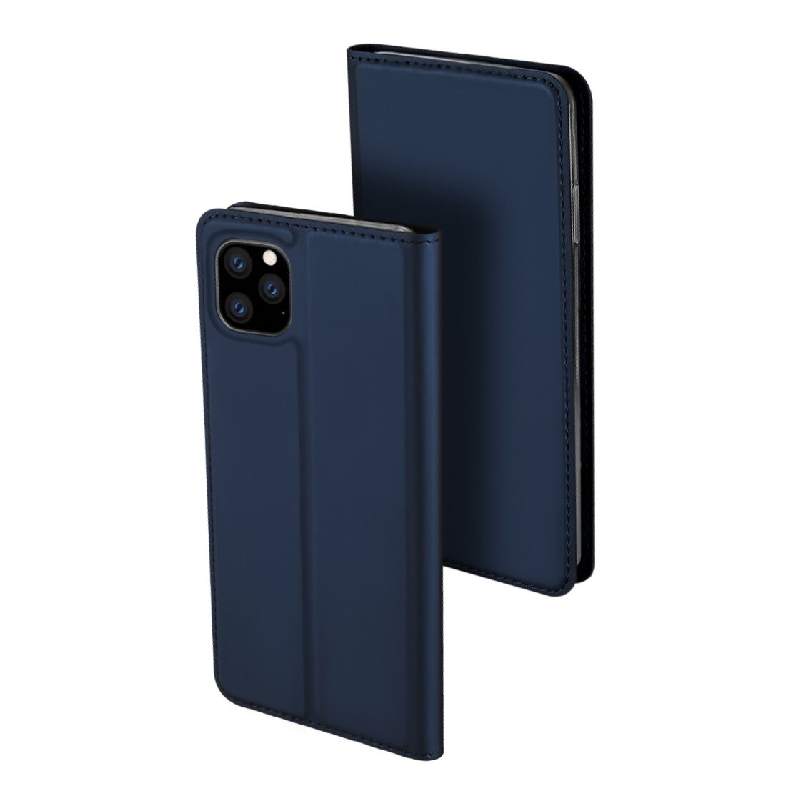 Husa originala Dux Ducis, iPhone 11 Pro Max, albastra piele si tpu functie suport si sloturi, eleganta