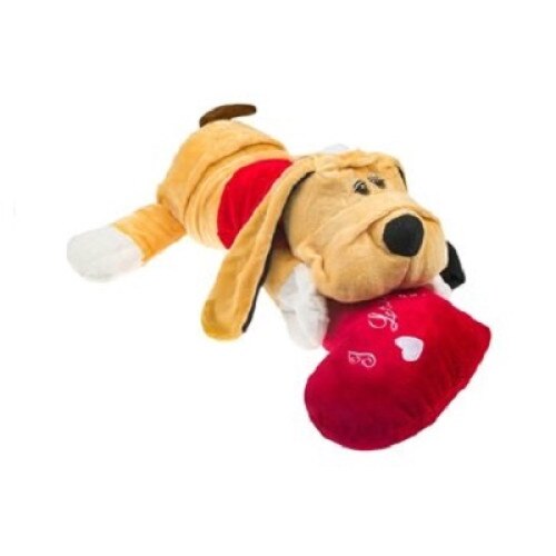 Catelus de plus, cu inimioara, Valentine's Day, 60 cm