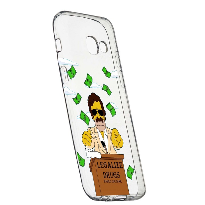 Husa de protectie Narcos Pablo Escobar, Movie pentru Samsung Galaxy J4 Plus 2018, rezistenta la uzura, anti-alunecare, din silicon Premium, 437