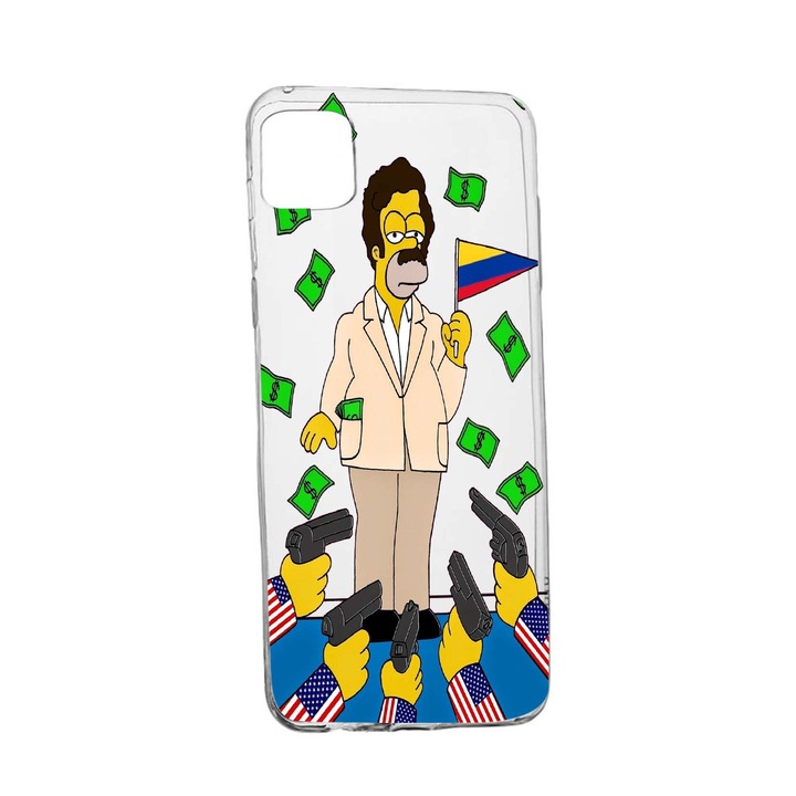 Husa de protectie Narcos Simpson, Movie pentru Apple iPhone 11 Pro Max, rezistenta la uzura, anti-alunecare, din silicon Premium, 439