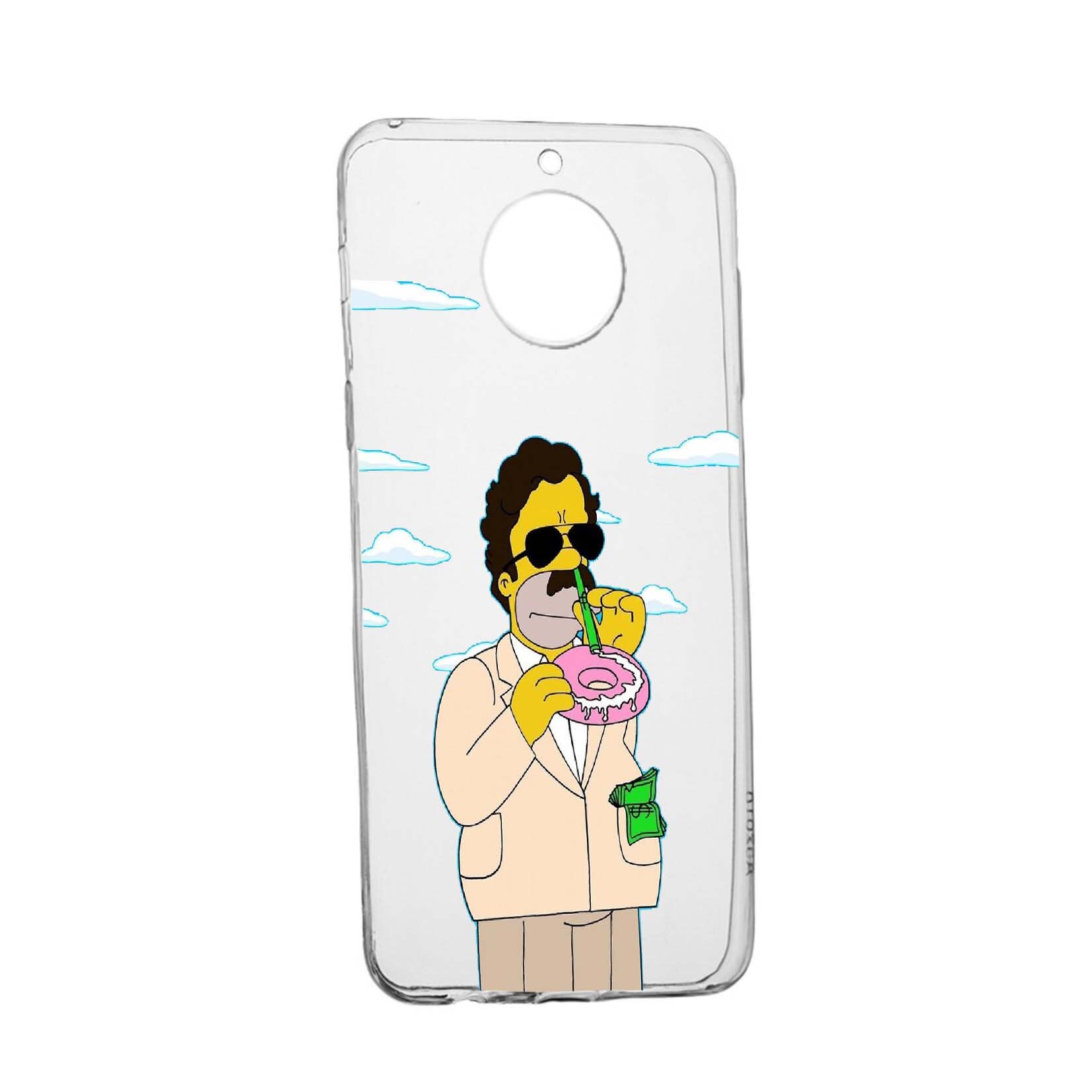 Husa de protectie Narcos Simpson, Movie pentru Motorola Moto G7 Power, rezistenta la uzura, anti-alunecare, din silicon Premium, 440